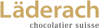 House of Läderach luxury chocolate shop storefront with elegant branding.